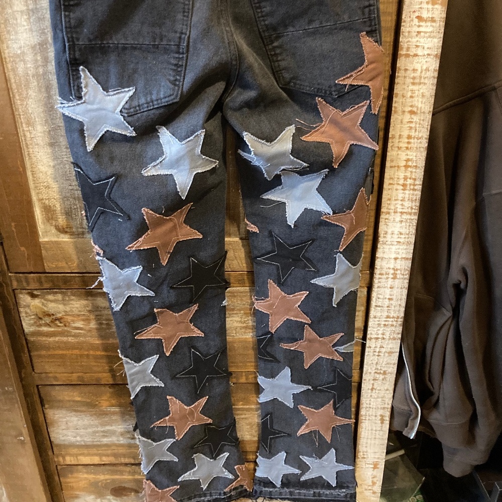 Men's Rockstar Original Starry Black Stacked Flare Jeans